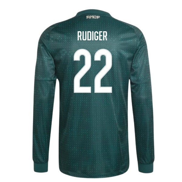 2026-2027 Real Madrid Authentic Long Sleeve Away Shirt (Rudiger 22)
