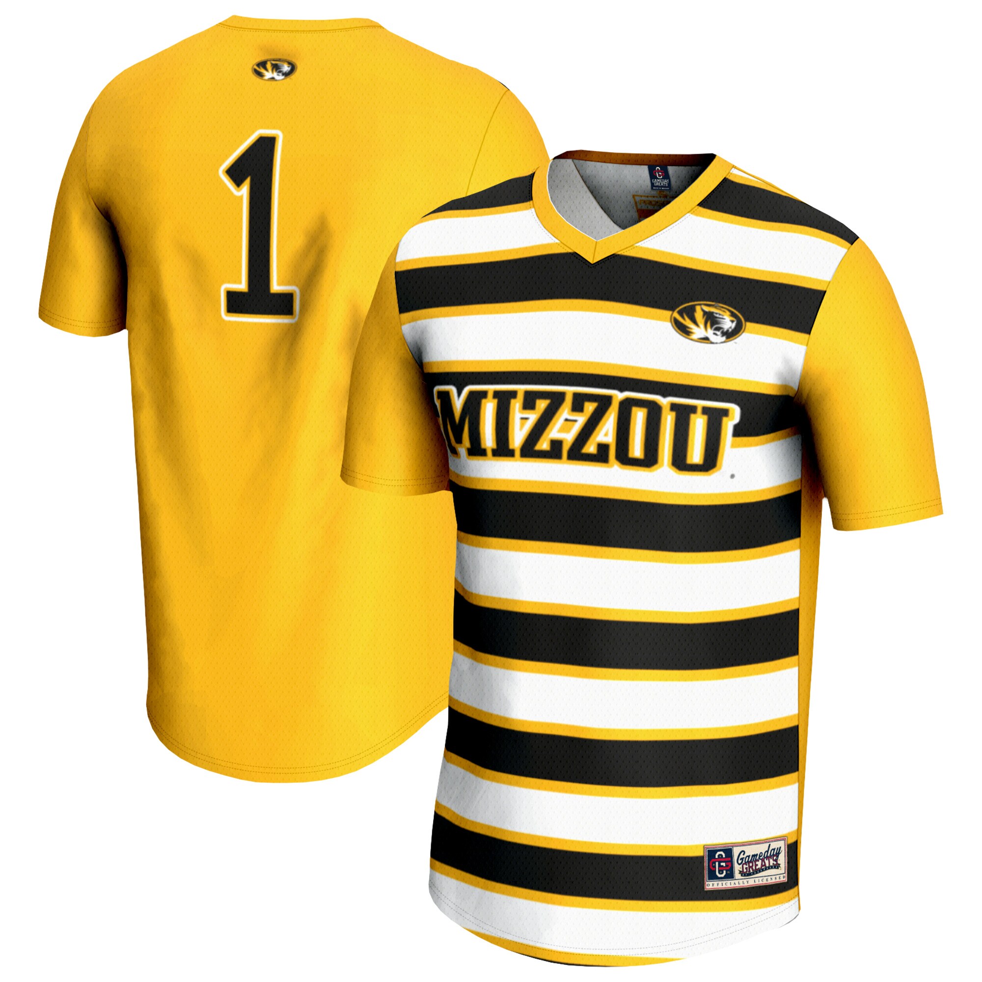 [LK] Missouri Tigers GameDay Greats Unisex Lightweight Soccer Fashion Jersey - Gold