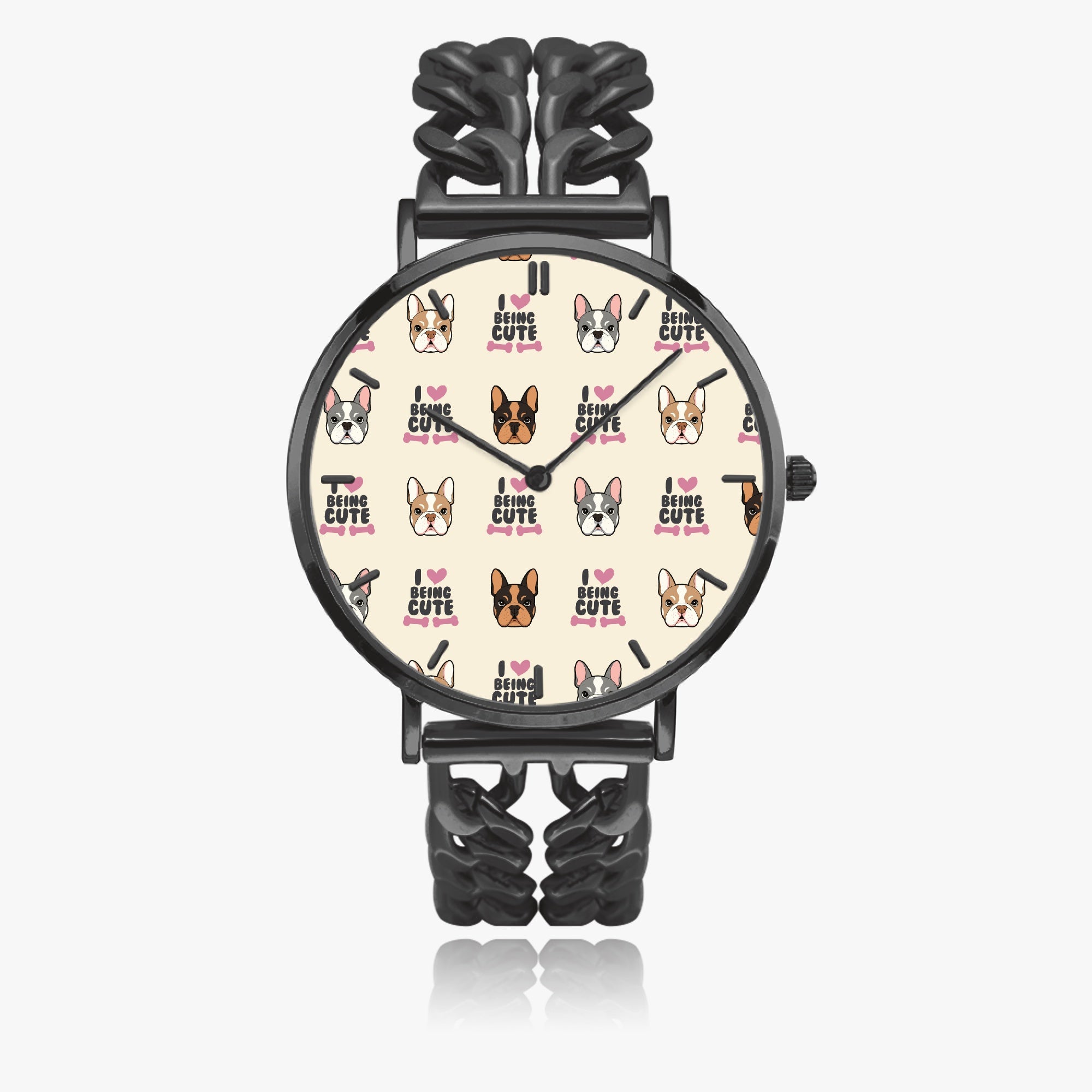 Patric - Safe Chic Hollow Strap Watch For Frenchie Lovers Indoor Use