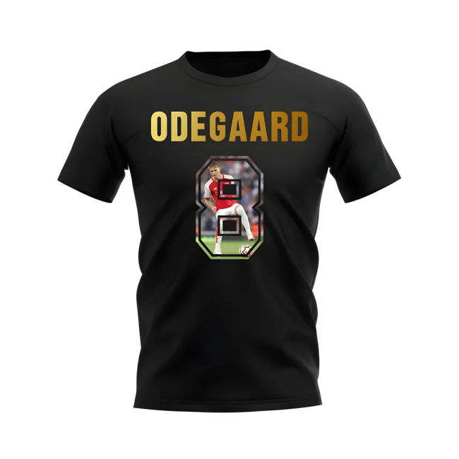 Martin Odegaard Name And Number Arsenal official style T-Shirt (Unisex
