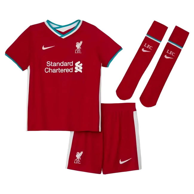 2020-2021 Liverpool Home Nike Little Boys Mini Kit | Moisture Wicking