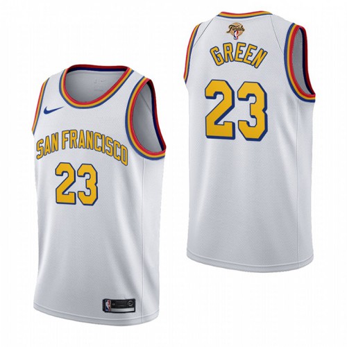Gold GSW Draymond Green #23 Nike Authentic Jersey Basketball Jersey