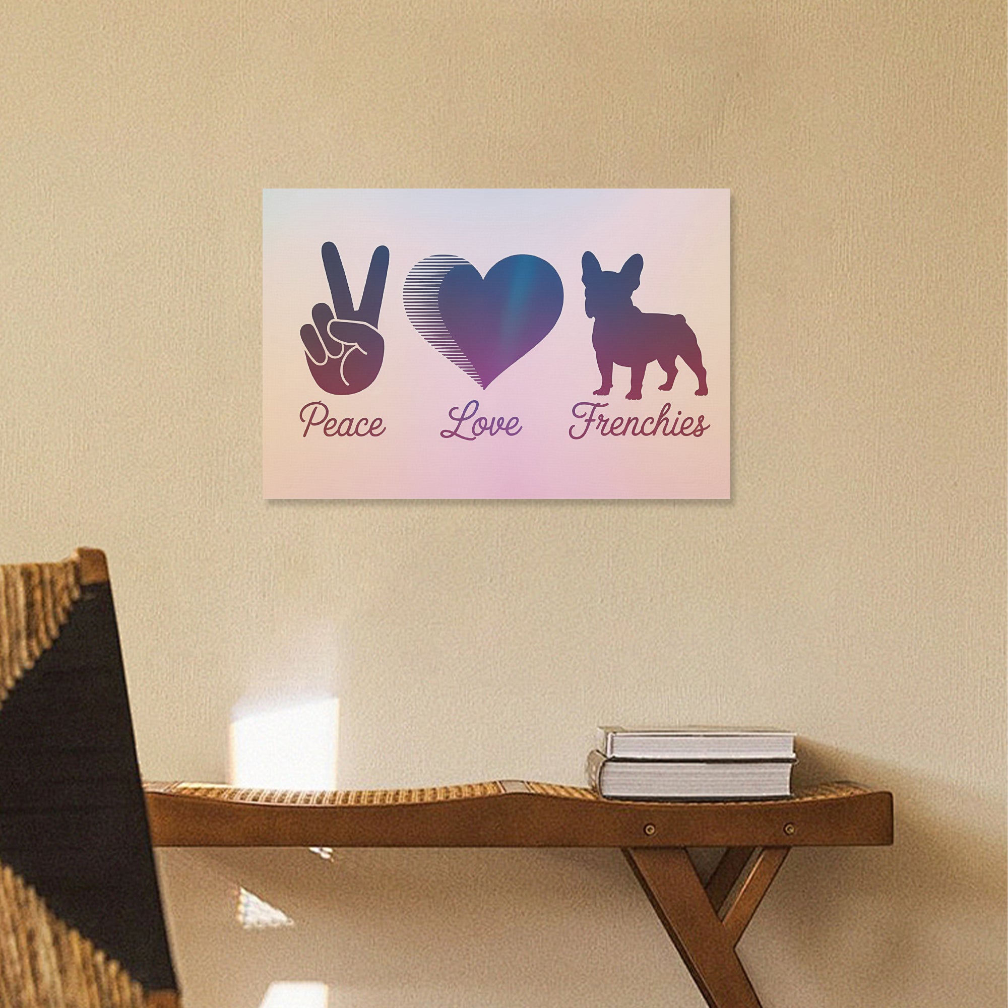 Myrtle - Premium Adorable Frenchie Canvas Wall Art Pet Owner Apparel