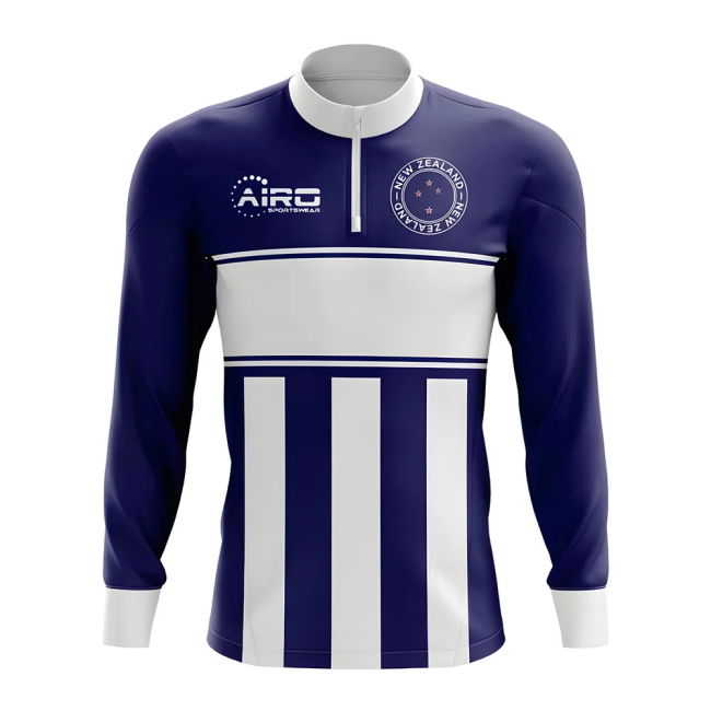 Kit New Zealand Concept Football Half Zip Midlayer Top (Navy-White)