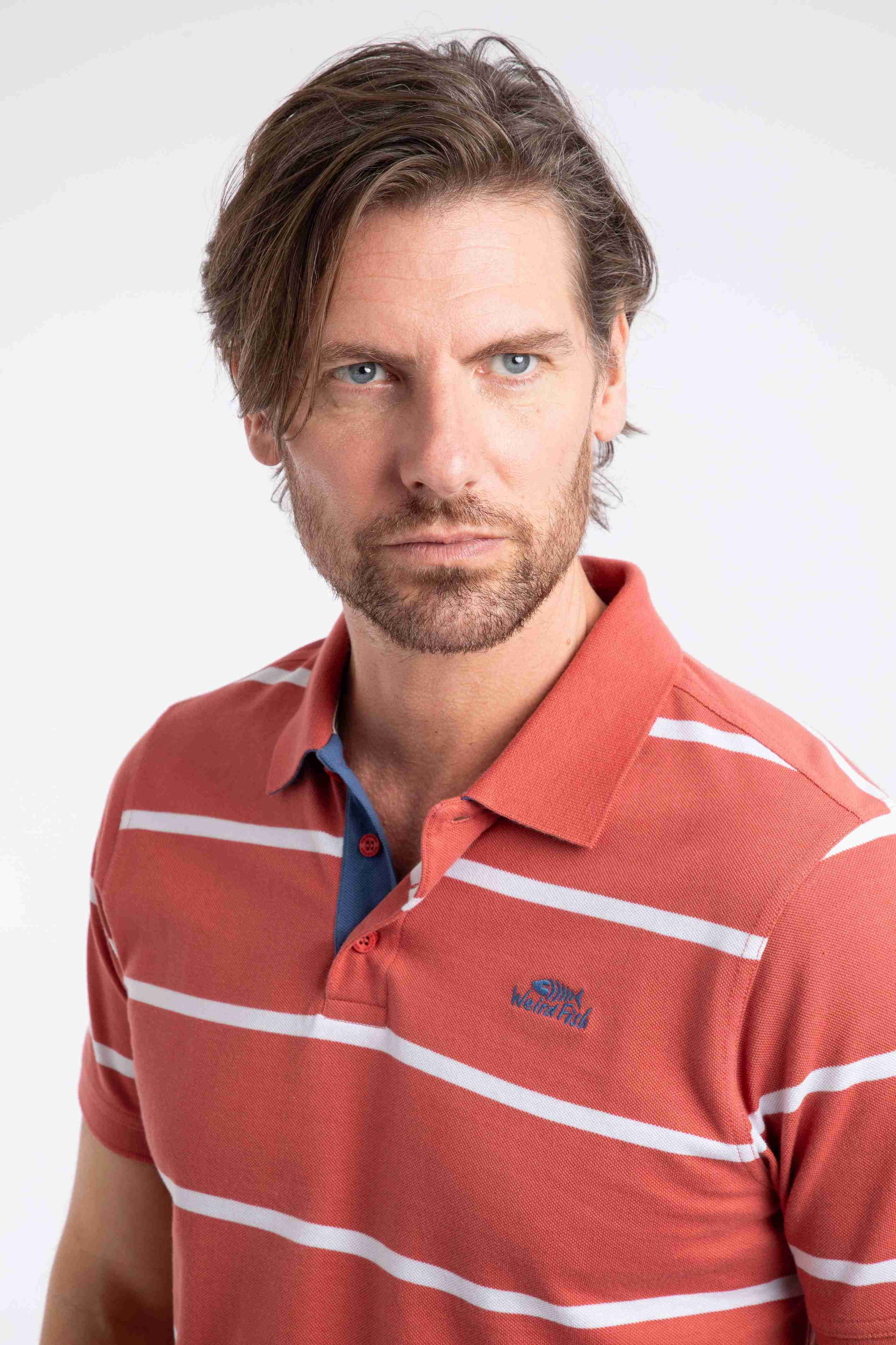 Fabian Striped Pique Polo Shirt Nantucket
