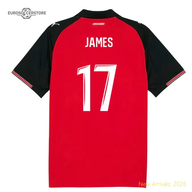 Performance 2025-2026 Stade Rennais Home Shirt (James 17)