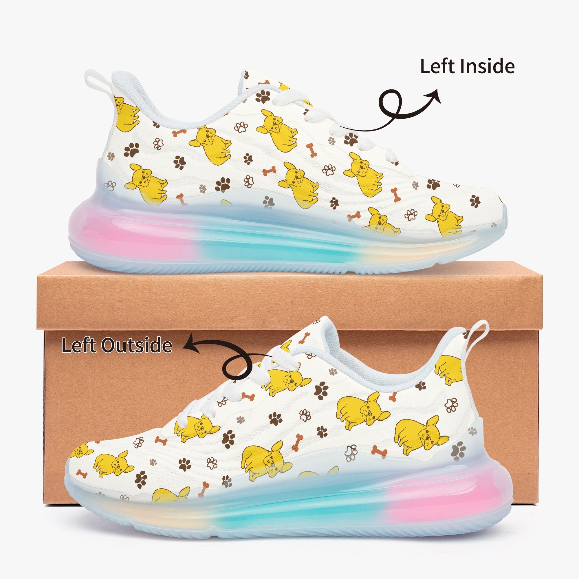 French Bulldog Nate Lightweight Sneakers Durable Dog Footwear