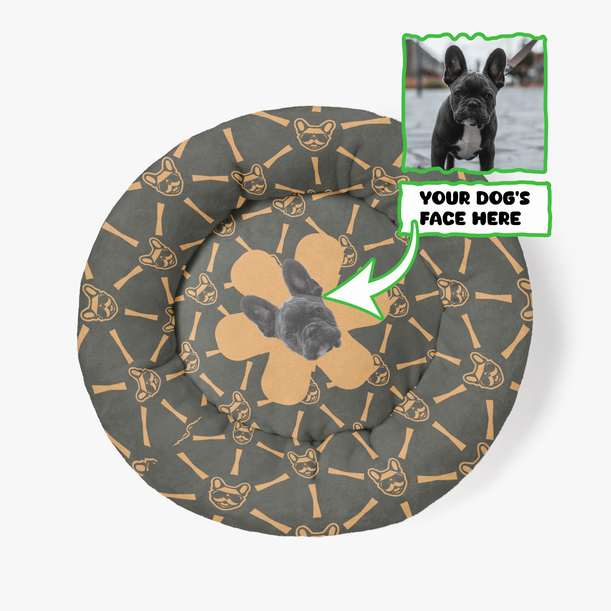 Airflow-Friendly Mookie - Custom Cloud-comfort Frenchie Bed | Persona...