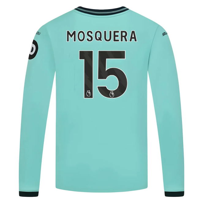 2025-2026 Wolves Long Sleeve Away Top (Kids) (Mosquera 15)