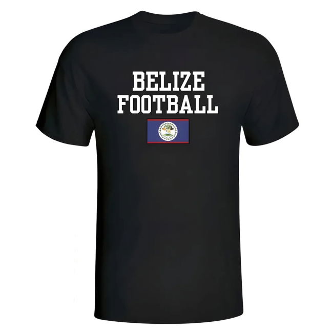 Pro-Grade Belize Football T-Shirt - Black Championship