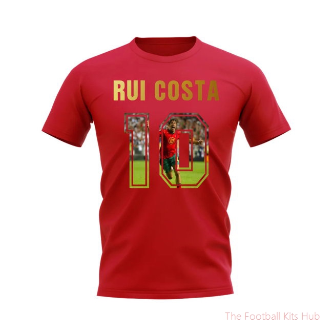 Rui Costa Name And Number Portugal T-Shirt (Red)