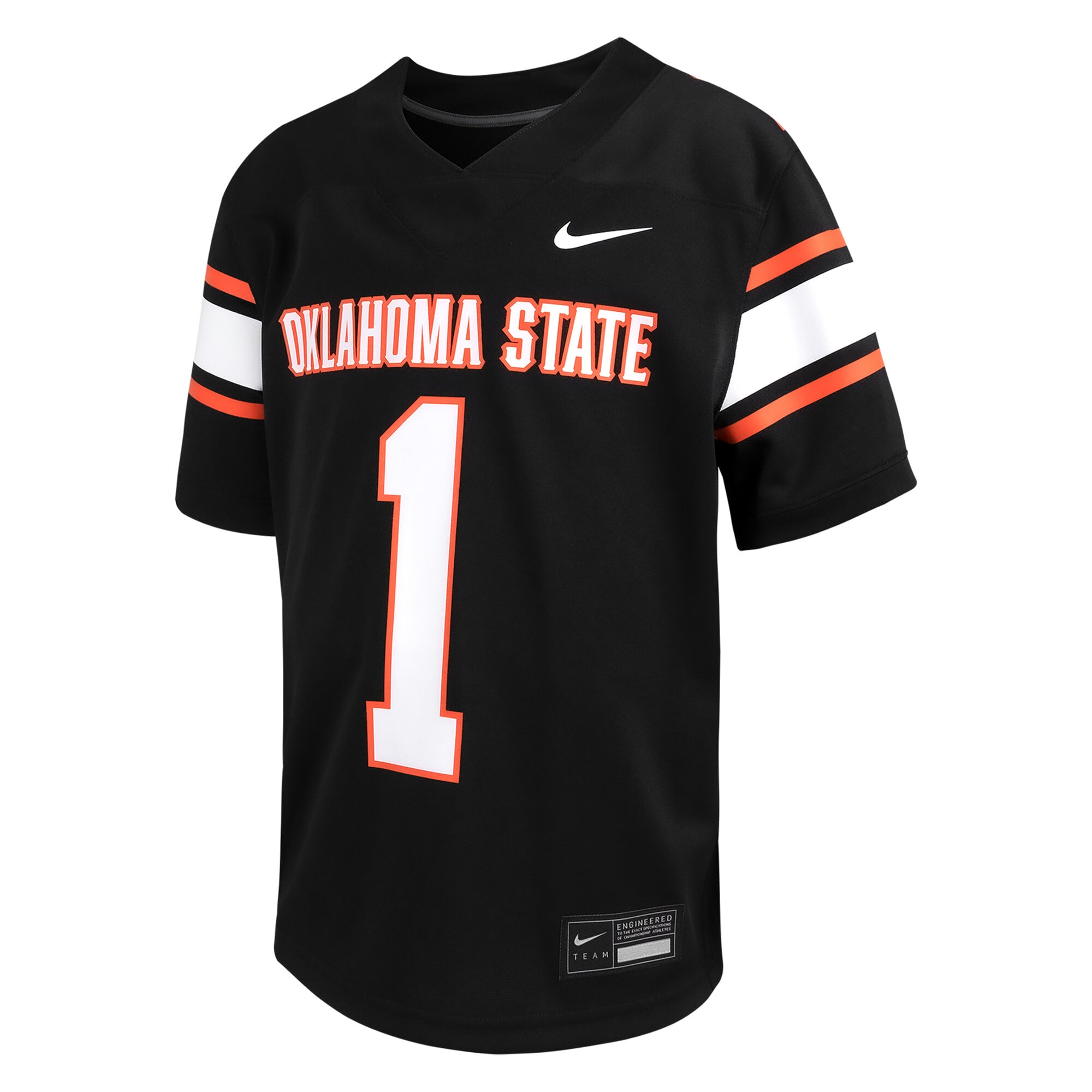 Youth #1 Black Oklahoma State Cowboys Alternate Game Football Jersey