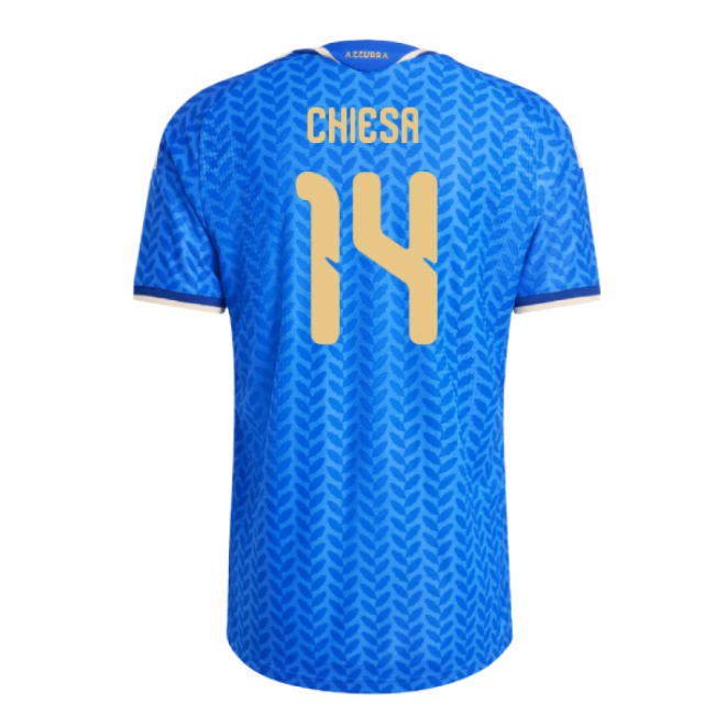 2026-2027 Italy Authentic Home Shirt (Chiesa 14) Authentic