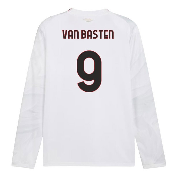 2026-2027 AC Milan Long Sleeve Away Shirt (Van Basten 9)