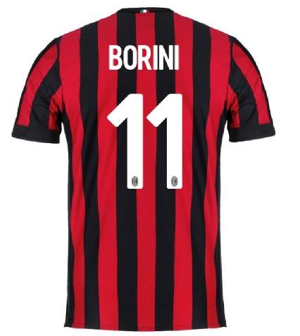 High Quality Advanced Fabric AC Milan Home 201718 Borini 11 Shirt