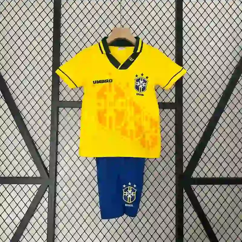 Cheap 1993-1994 Kids Brazil Jersey retro kit