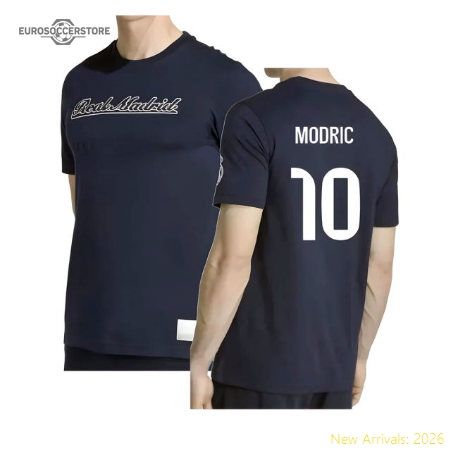 Outstanding 2025-2026 Real Madrid Us Tee (navy) (modric 10)