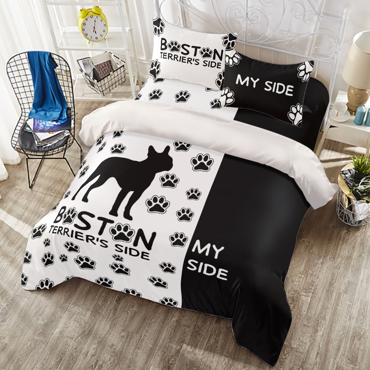 Premium Iggy - Duvet Cover Set For Boston Terrier Lovers for Casual