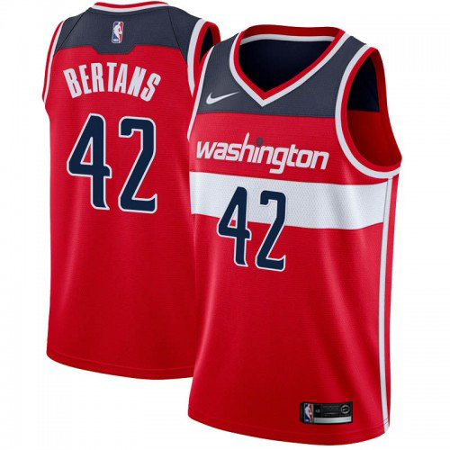 Top-Grade WAS #42 Davis Bertans 2024 Icon NBA Swingman Jersey Red -