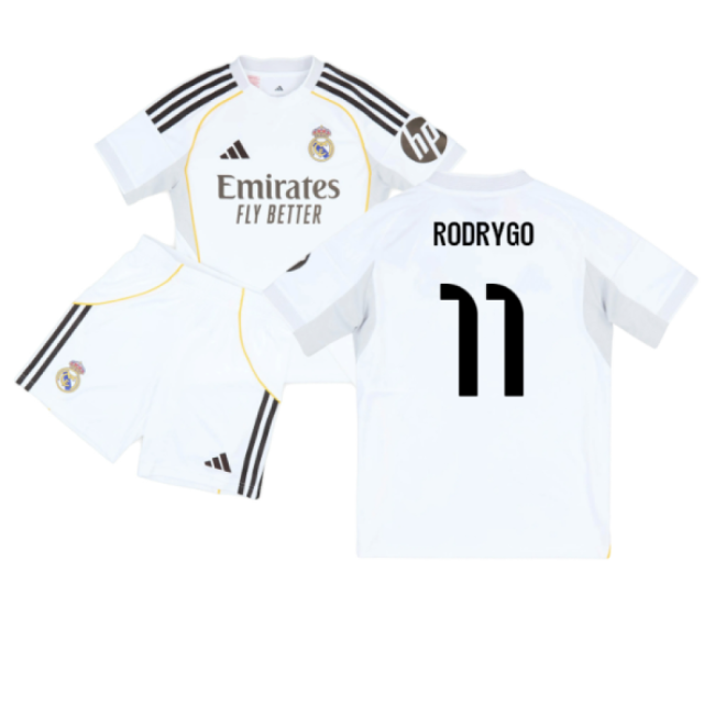 2025-2026 RM Home Football Shirt (Rodrygo 11) Premium Moisture Wicking