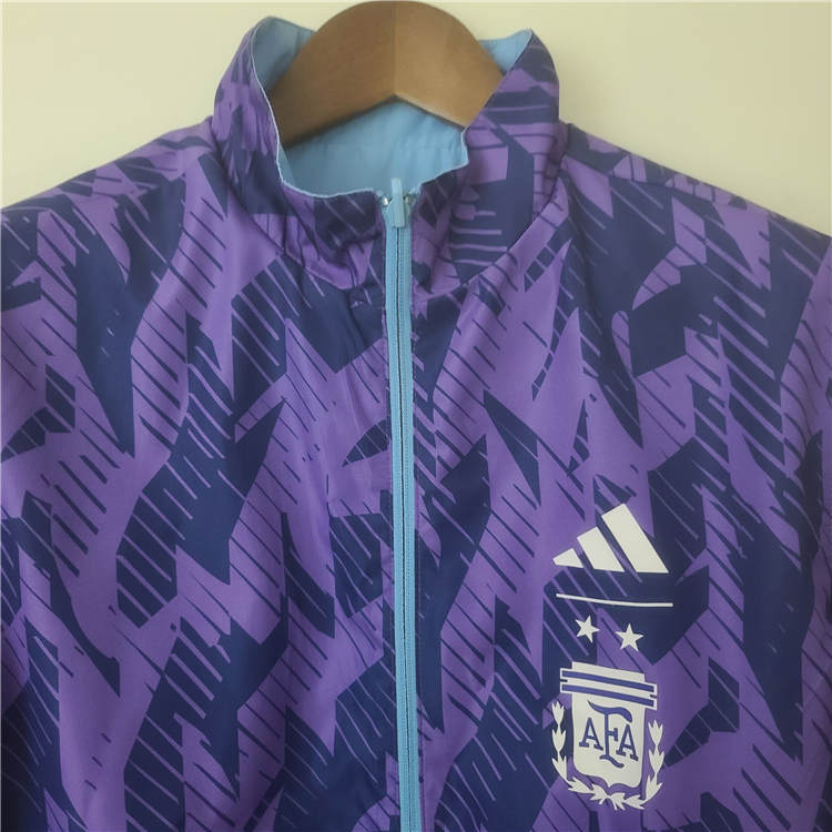 Argentina World Cup 2022 Purple Windbreaker Jacket - World Cup