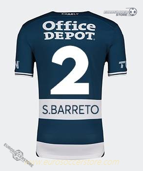 Pachuca's 24-25 Home Jersey featuring S.Barreto with the number 2
