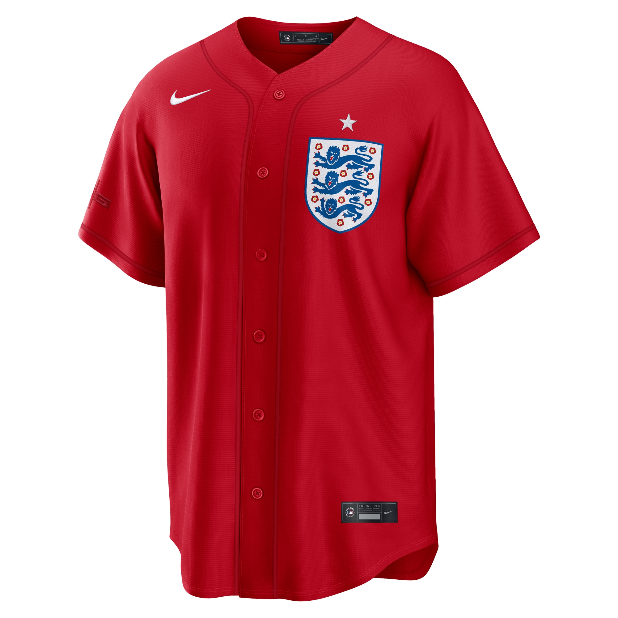 [SJH] England National Team x MLB Stadium Replica Jersey - Red