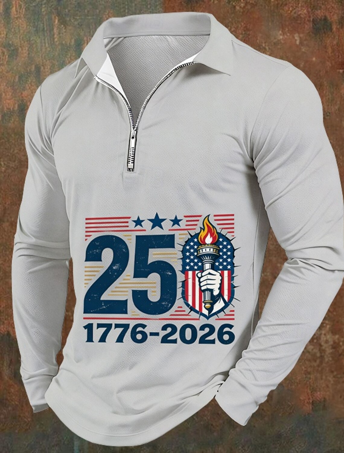 America's 250th Anniversary Men's American US Flag Patriotic Shirt