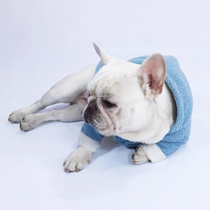 French Bulldog Furrychic Luxurious Plush Frenchie Hoodie Durable Dog Item
