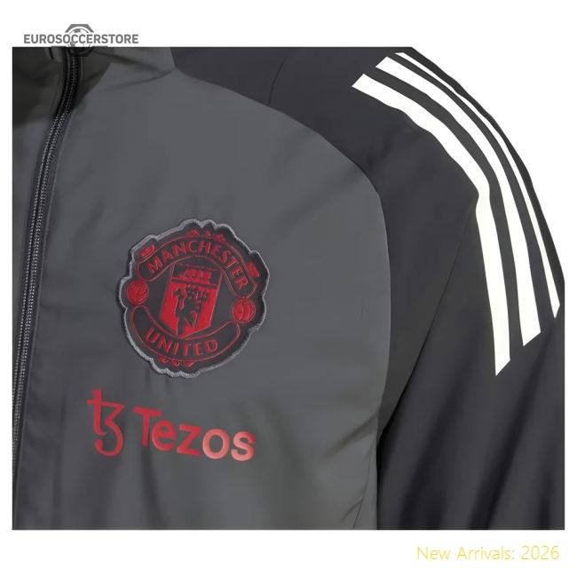 2024-2025 Man Utd EU Presentation Jacket Premium Carbon
