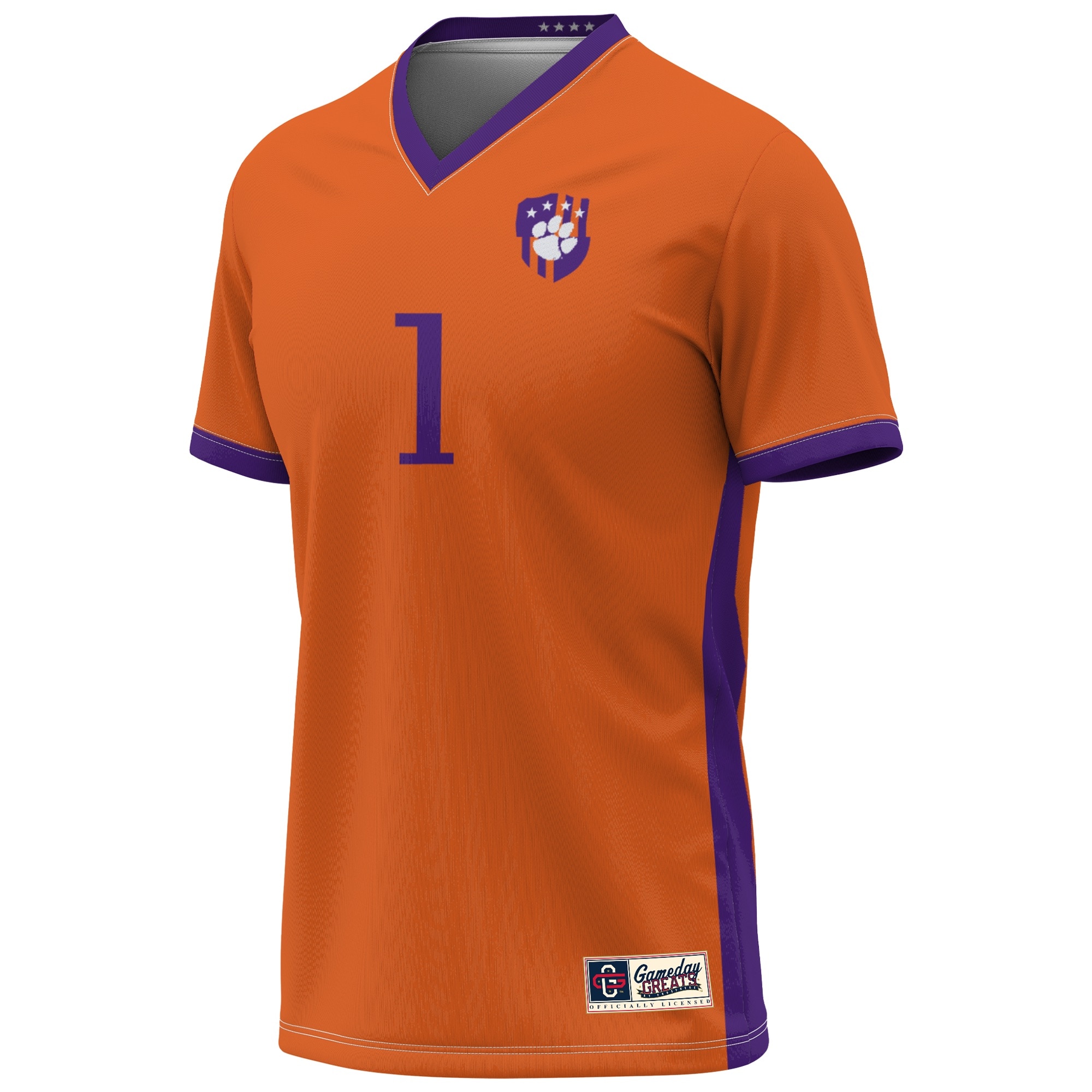 [NJP] Clemson Tigers GameDay Greats Unisex Lightweight Collegiate Soccer Fashion Jersey - Orange
