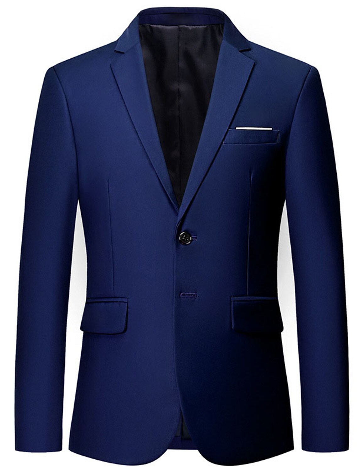 Men's Jacket Blazer Wedding Business Outdoor Pocket Spring Fall Plain