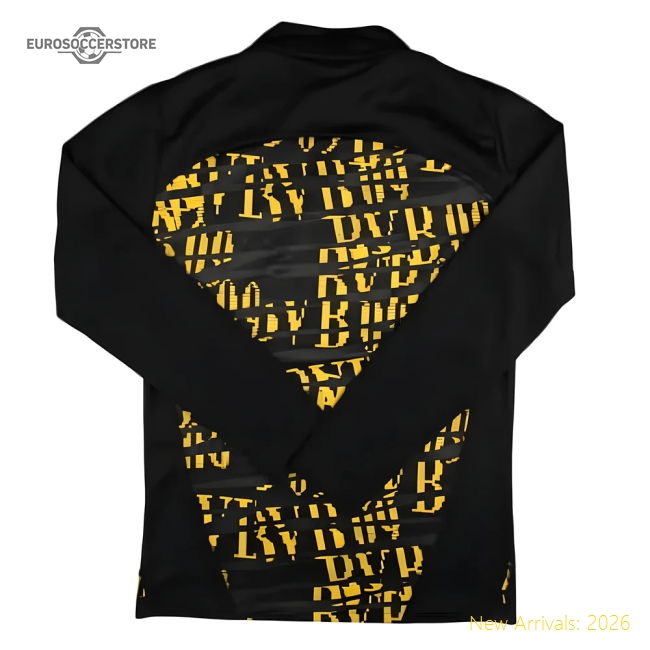2024-2025 Dortmund Borussia Prematch 1/4 Zip Top (Black)