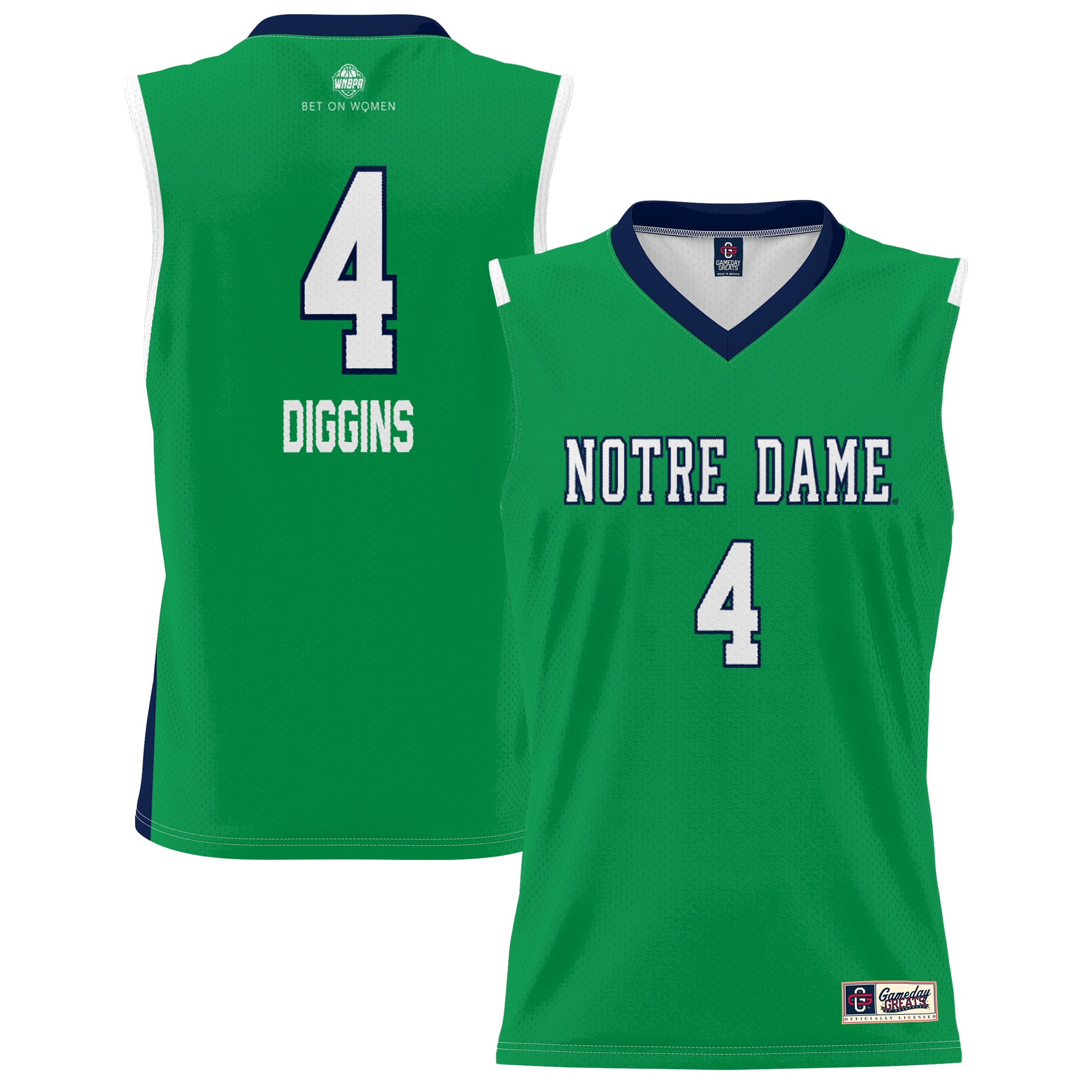 [NJP] Skylar Diggins Notre Dame Fighting Irish GameDay Greats Youth Lightweight Basketball Alumni Jersey - Green