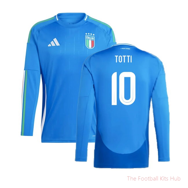 2024-2025 Italy Long Sleeve Home Shirt (TOTTI 10)