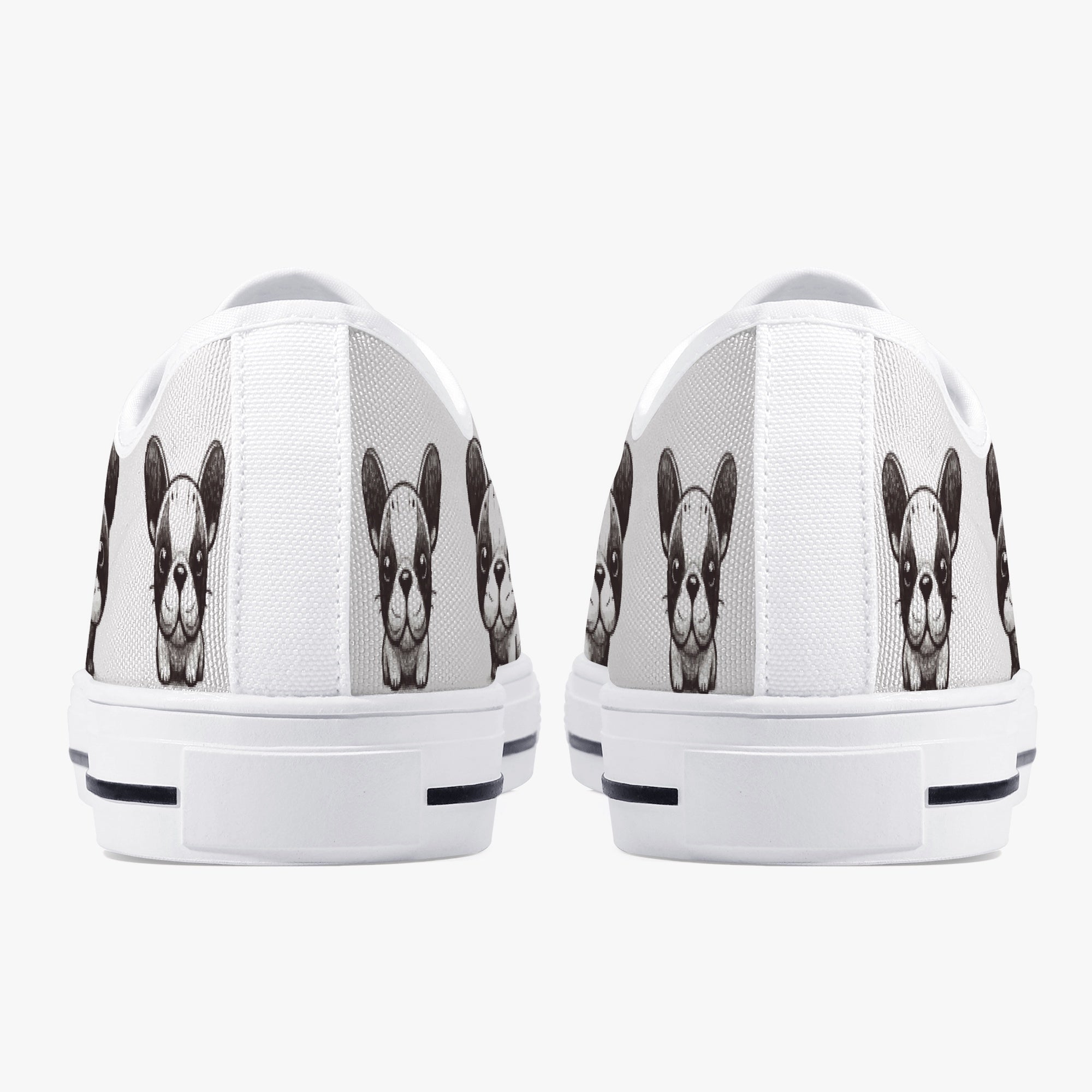 Frenchie-Fan Camilla - Classic Low-top Canvas Shoes for Everyday Wear