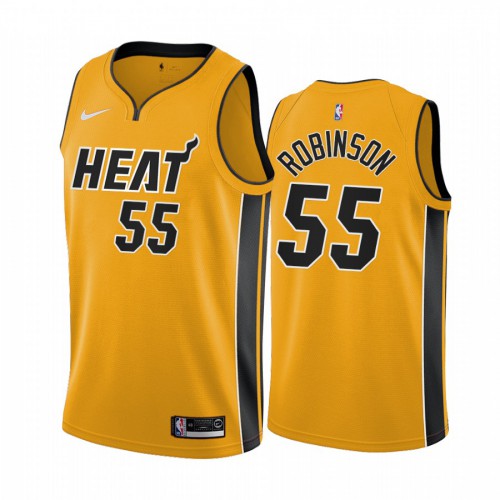 Heat Yellow Miami Heat #55 Jersey - Affordable Basketball Jersey