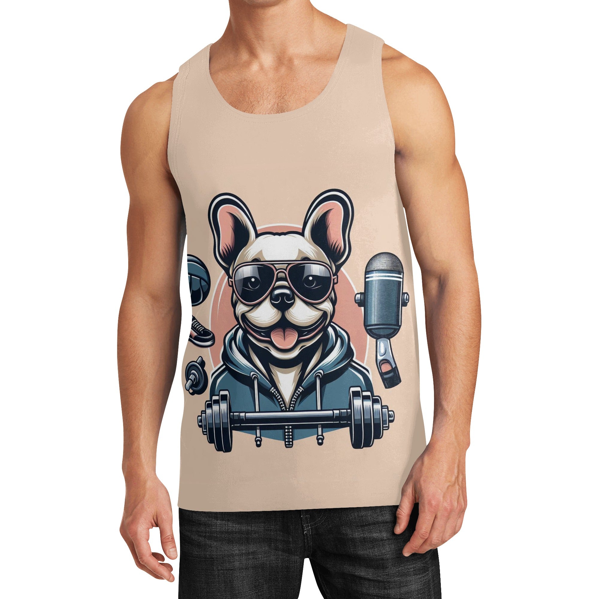 Safe Winston - French Bulldog Men Tank Tops Outdoor Use