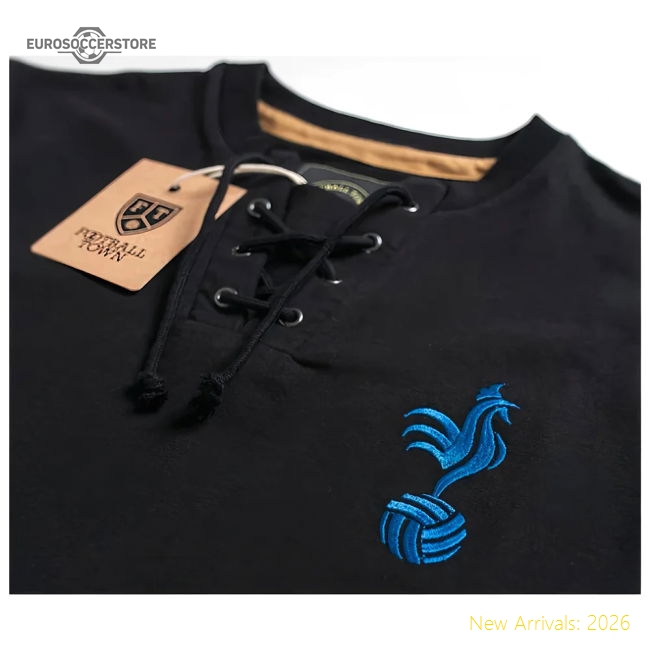 The Cockerel Black Retro Football Ls Shirt - Great Value