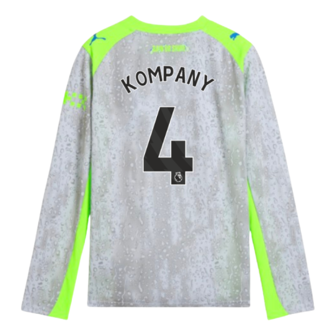 Genuine Copy Man City Third Supporter Kit for Kids (Kompany 4)