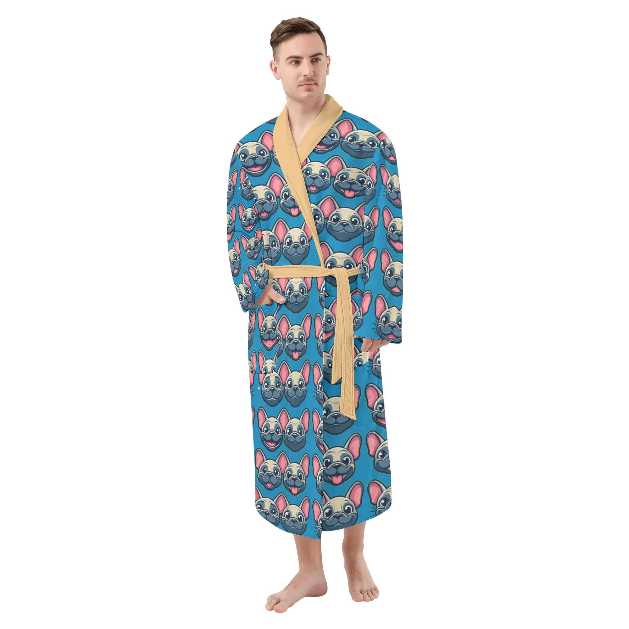 Vet-recommended Bentley - Comfortable Men Bathrobe Paw Protection