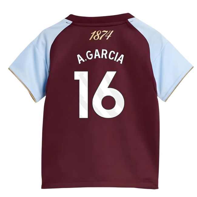 2025-20 Aston Villa Authentic Home Soccer Jersey Garcia 16 L M S
