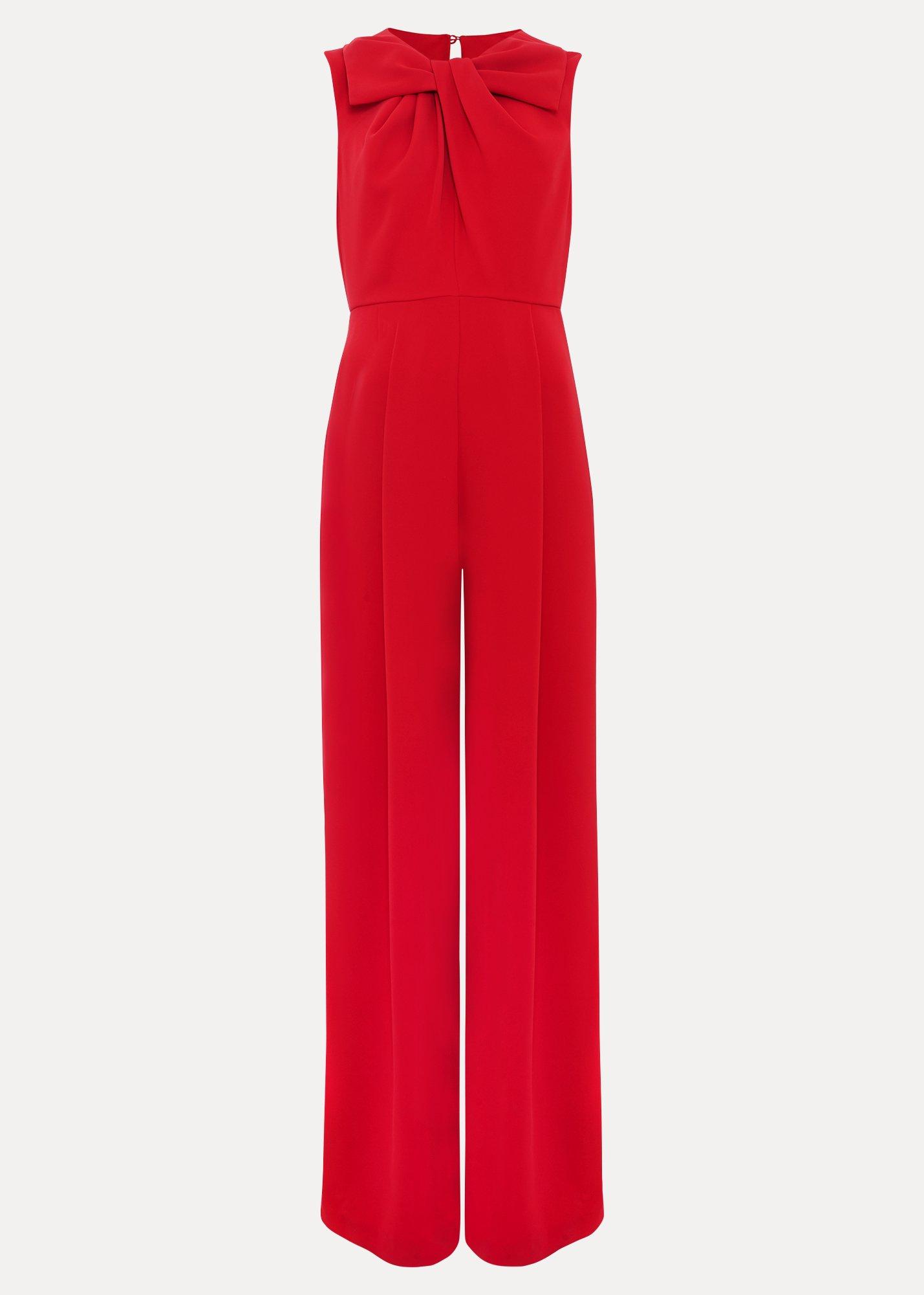 Petite Saffron Twist Front Wide Leg Jumpsuit