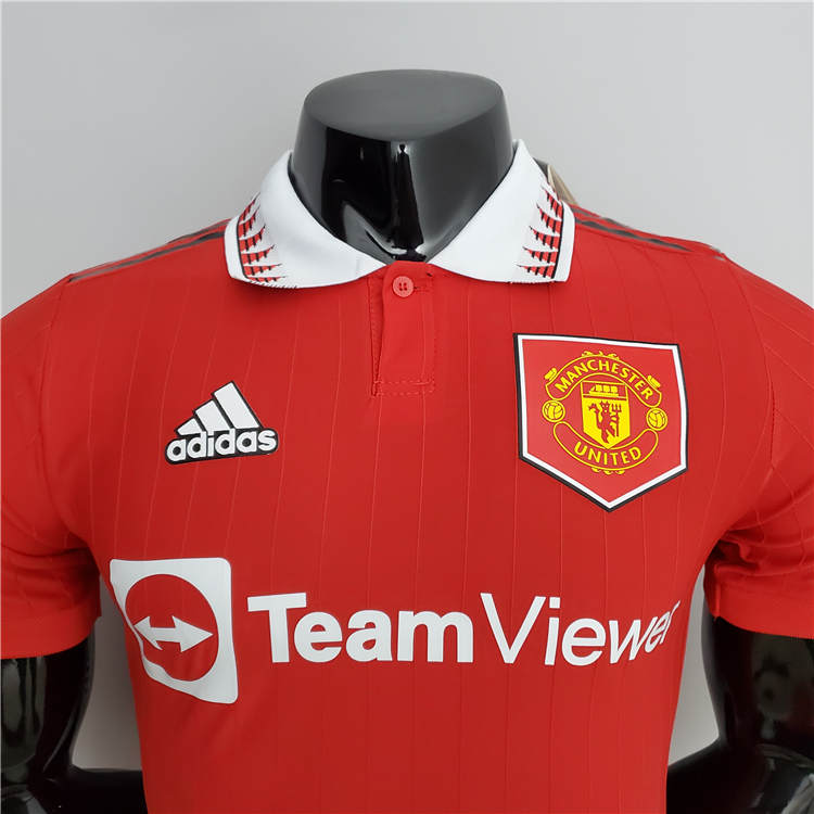 Comfort Fit Man Utd Manchester United 2223 Home Kit Red Soccer Jersey