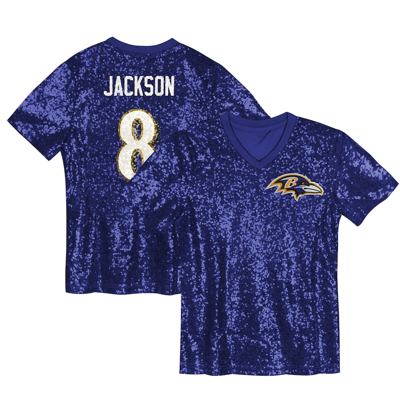 None Lamar Jackson Star Player BAL Ravens Durable Jersey Game Day Wear