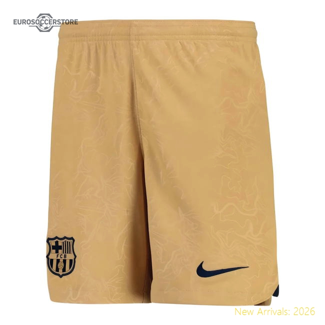 2022-2023 Barcelona Away Shorts (Gold) - Kids
