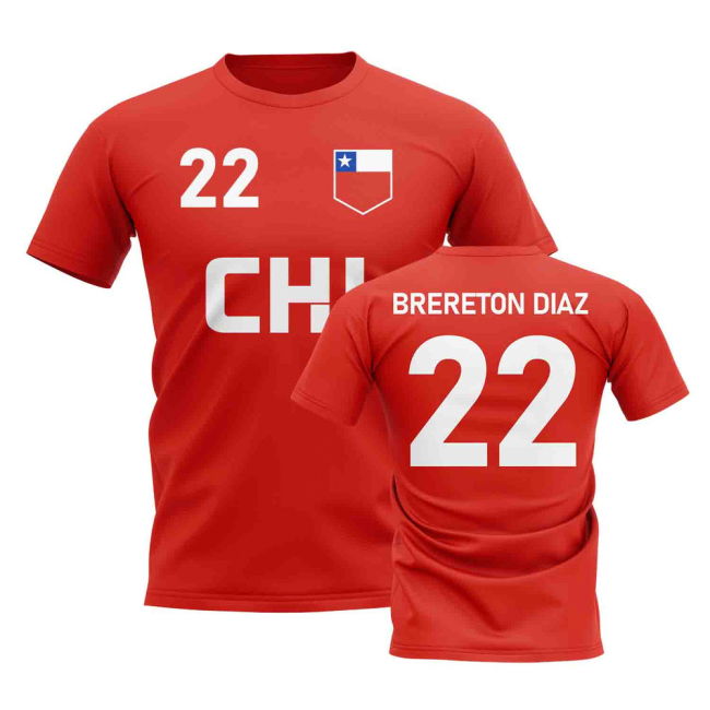 National Ben Brereton Díaz Country Code Chile Hero T-Shirt (Red)
