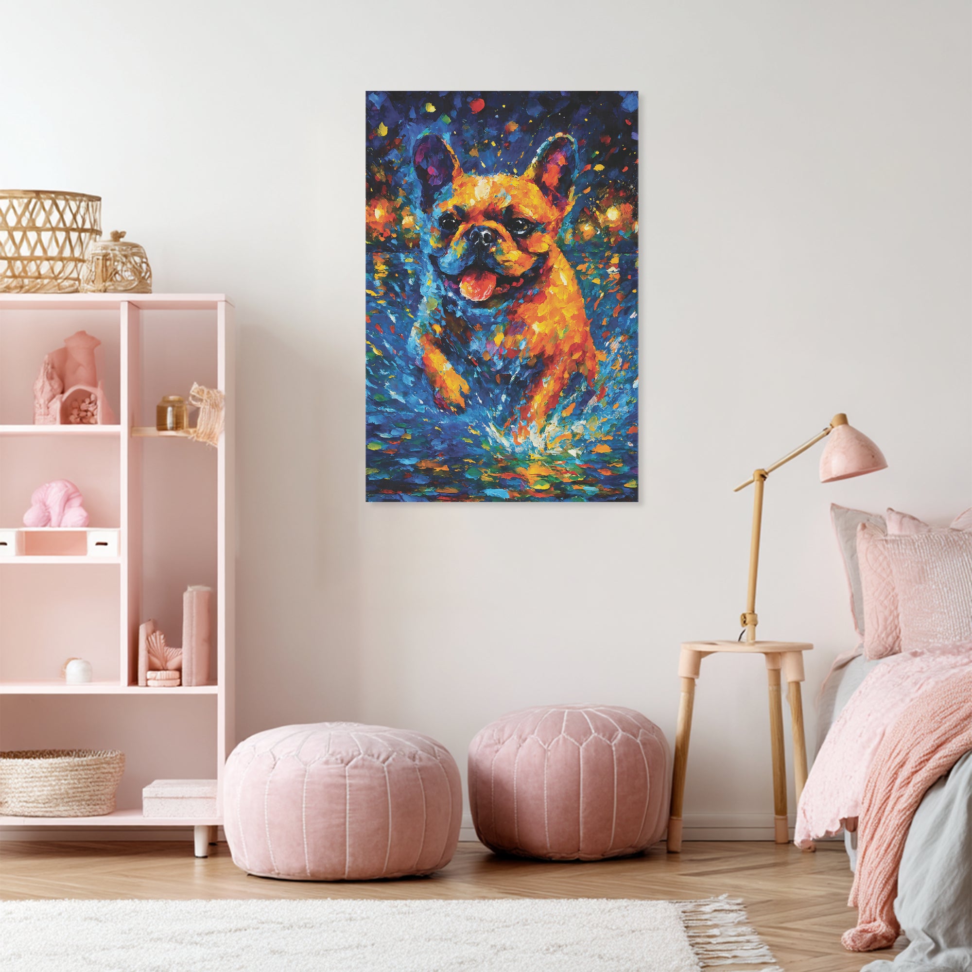 Comfortable Everyday Stormi - Vertical Canvas Painting for Everyday Wear