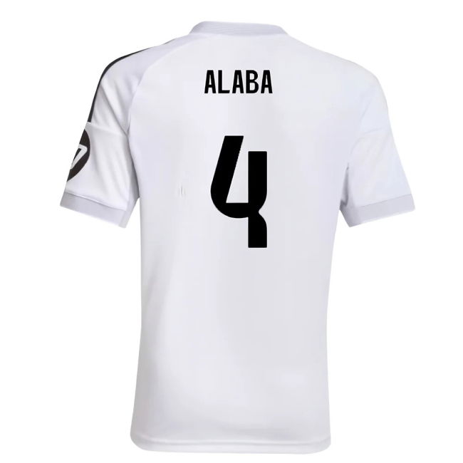 2025-2026 Genuina Camiseta Real Madrid Local - Niños Con Alaba 4