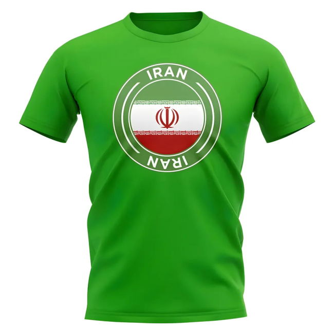Collector'S-Item Iran Football Badge T-Shirt (Green) World-Class